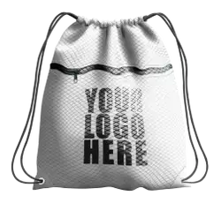 Drawstring bag with zipper ivory mist - Drawstring-bag