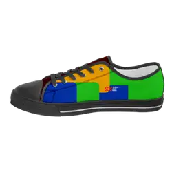 Custom low top canvas shoes black urban - Low-top-shoes