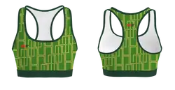 Custom  adult youth unisex sports bra dynamic stripes - Track-sports-bras