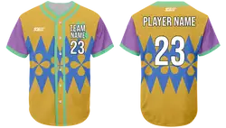 Custom rabbit and flower adult youth unisex baseball easter jersey - Jersey