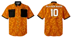 Custom fishing shirt adult youth unisex flamewave fury - Jersey