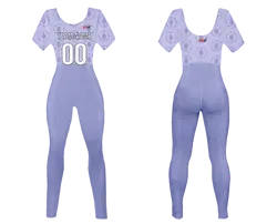 Custom women short sleeve dance bodysuit glacial gem - Dance-bodysuits