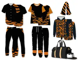 Custom tiger stripe animal adult youth unisex baseball jersey - Jersey