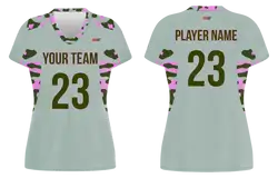 Custom grey camo adult youth volleyball jersey - Jersey