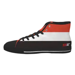 Custom high top canvas shoes black premium color - High-top-shoes