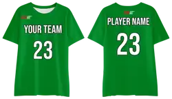 Custom green adult youth unisex comfort short-sleeve t shirt - Jersey