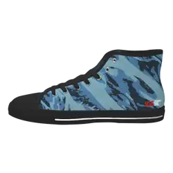 Custom high top canvas shoes black expressive fusion - High-top-shoes