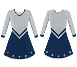 Custom simple one piece adult youth unisex cheerleading dresses long sleeve jersey - Cheerleading-dress