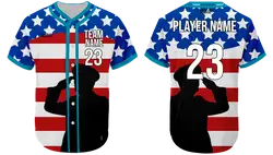 Custom soldiers adult youth unisex softball veterans day jersey - Jersey