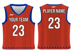 Custom bottom strip stars adult youth unisex basketball jersey - reversible uniform - Jersey