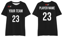 Custom black adult youth unisex comfort short-sleeve t shirt - Jersey