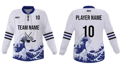 Custom  wave youth unisex hockey jersey laces - Jersey