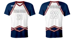 Custom parallel lines youth unisex cheerleading short sleeve tight fit jersey - Jersey