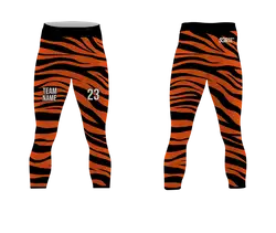 Custom tiger design  adult youth unisex mid calf compression tights - Compression-tights