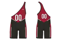 Custom single strap wrestling singlets adult youth unisex raven flare - Wrestling-singlets