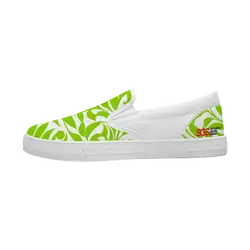 Custom slip on shoes white foliage - Slip-on-shoes