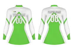 Custom figure skating long sleeve uniform neon ice glow adult youth plain skirt - Figure-skating-uniforms