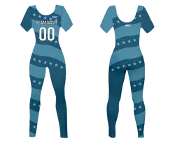 Custom women short sleeve dance bodysuit galactic attire - Dance-bodysuits