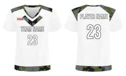 Custom white camo adult youth soccer jersey - Jersey