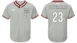 Custom dual color combination adult youth unisex full buttons softball jersey - Jersey