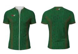 Custom figure skating zipper short sleeve jersey adult youth unisex relentless energy - Figure-skating-jerseys