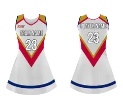 Custom v style adult youth unisex cheerleading dresses sleeveless jersey - Cheerleading-dress