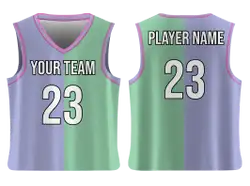 Custom light color solids adult youth unisex basketball jersey - reversible uniform - Jersey