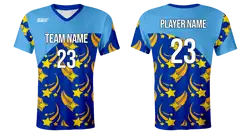 Custom shooting stars youth unisex cheerleading short sleeve tight fit jersey - Jersey