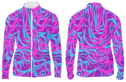 Custom multi-color layers long sleeve adult youth unisex full zip jacket - Shirt-long-sleeve