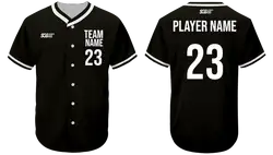 Custom onyx outline adult youth unisex full buttons baseball jersey - Jersey