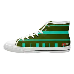 Custom high top canvas shoes white energy surge - High-top-shoes