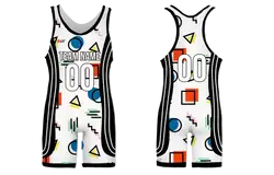 Custom adult youth unisex wrestling suits shapescape showdown - Wrestling-singlets