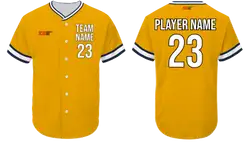 Custom golden horizon adult youth unisex full buttons softball jersey - Jersey