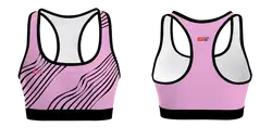 Custom adult youth unisex sports bra contour line - Track-sports-bras