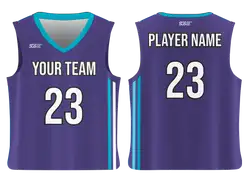 Custom casual blue white lines adult youth unisex basketball jersey - reversible uniform - Jersey