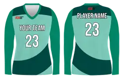 Custom prime  adult youth unisex volleyball long sleeve plain design jersey - Jersey