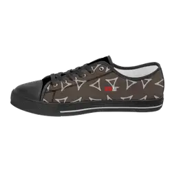 Custom low top canvas shoes black motion - Low-top-shoes