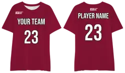 Custom maroon comfort adult youth unisex  t shirt - Jersey