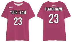 Custom dark pink adult youth unisex comfort short-sleevet shirt - Jersey