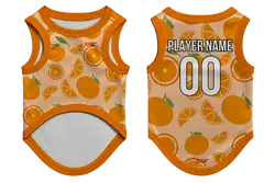 Custom pet basketball jersey orange design - Pets-basketball-jersey