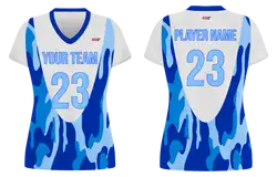 Custom waves camo adult youth volleyball jersey - Jersey