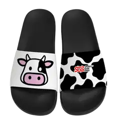 Custom slides black unisex spotted - Slides