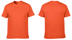 Custom cotton short sleeve shirts adult youth unisex vivid orange - Cotton-shirt