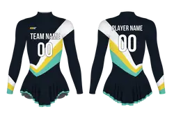 Custom figure skating long sleeve uniform blizzard bliss adult youth pleated skirt - Figure-skating-uniforms