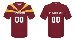 Custom adult youth unisex football jersey stellar maroon - Jersey