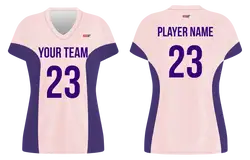 Custom pink solids adult youth volleyball jersey - Jersey