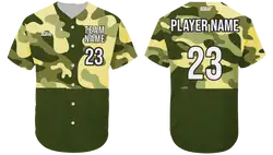 Custom half camo adult youth unisex baseball jersey - Jersey