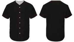 Custom pitch black  adult youth unisex full buttons softball jersey - Jersey