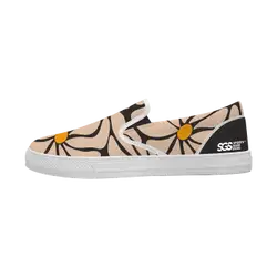 Custom slip on shoes white bloom - Slip-on-shoes