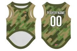 Custom pet basketball jersey tactical camo - Pets-basketball-jersey